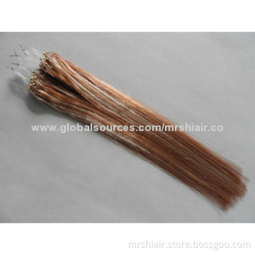 18-inch Weight 100g(1g per Share) Piano Color 30#/613# Silk Straight Micro Loop Ring Hair